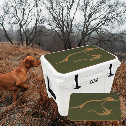USATuff SeaDek EVA Mat Cooler Pad fits YETI 65 Tundra | Peel & Stick Application | Non Slip Comfort Accessories - Duck Solo Hunting Outdoorsman (OliveGreen-Mocha)