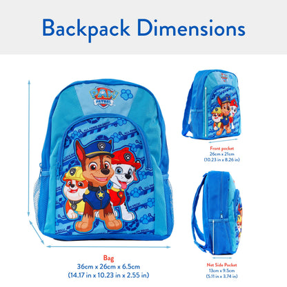 Paw Patrol Backpack | Chase Rubble Marshall Boys Rucksack | Kids School Bag