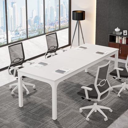 Tribesigns Conference Table, 78.7-Inch Rectangle Meeting Seminar Table, Large Business Office Conference Tables for 6-8 People (Only Table)