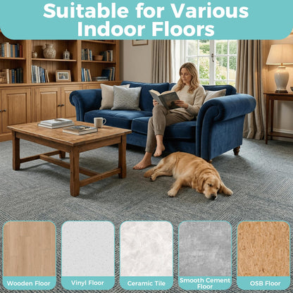 jxgzyy Commercial Carpet Tiles 20x20in, 0.31" Thickened Carpet Squares with Silicone Backing, Heavy Duty Carpet Floor Tiles with Padding Attached for Home Office Garage Hotel, 16 Pcs/43.2 Sqft
