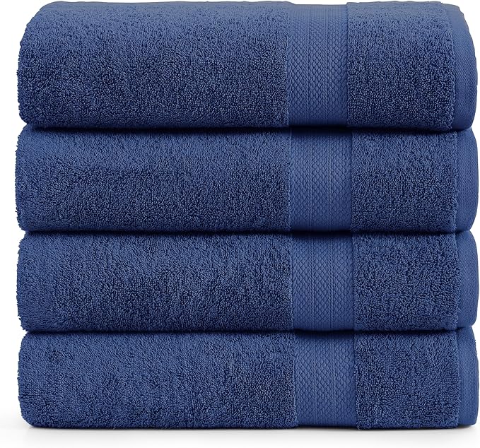 LANE LINEN 100% Cotton Bath Sheets 4 Pack