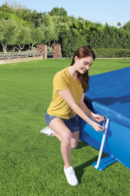 Bestway Flowclear Swimming Pool Cover for Rectangular Steel Pro Pools, Multiple Sizes