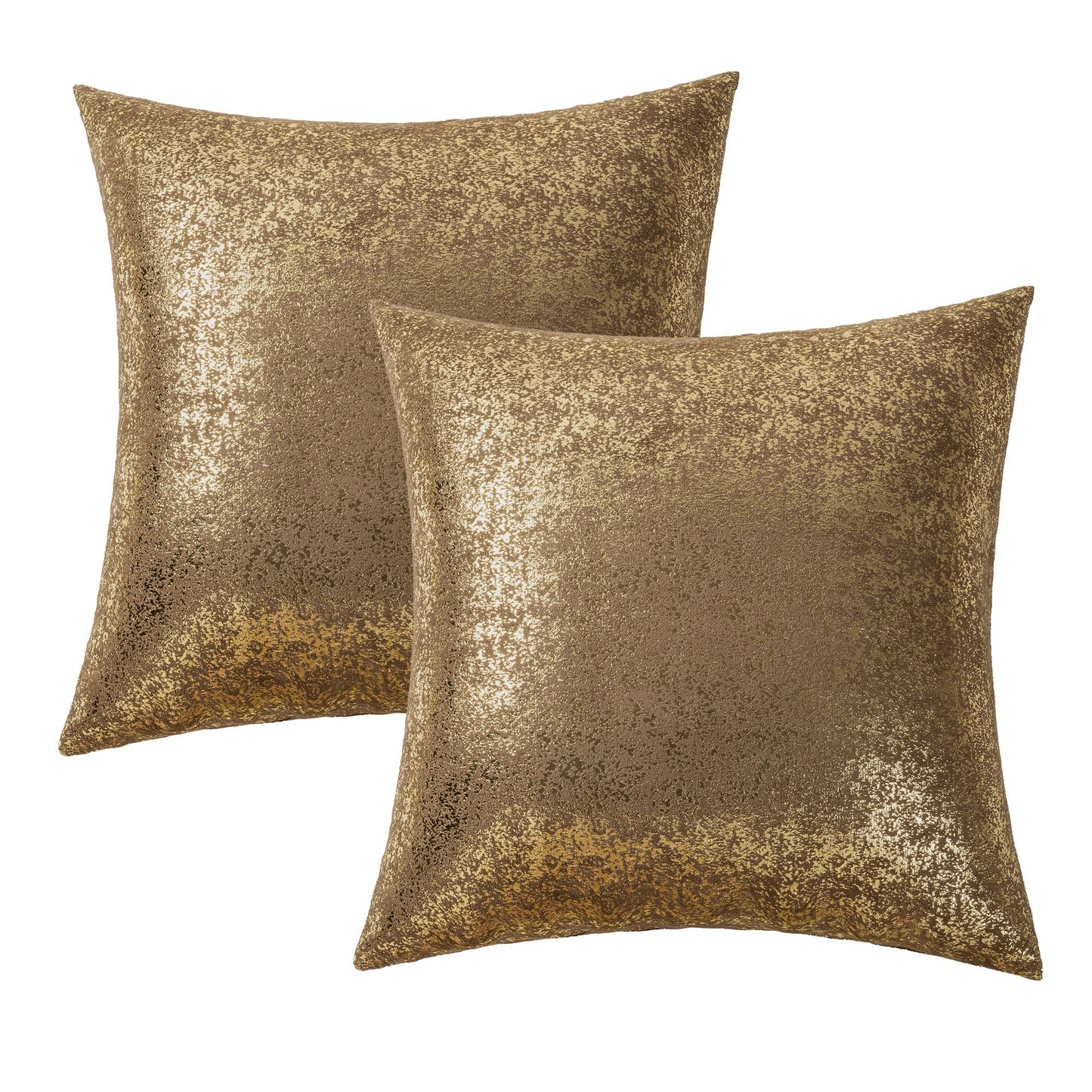 JELLYMONI Sparkling Decorative Pillow Covers Set of 2, Gold Glitter Throw Pillows Cover 22 x 22 Inch for Living Room Bed Sofa Couch, Morden Home Luxury Decor(22x22in,Gold Brown)