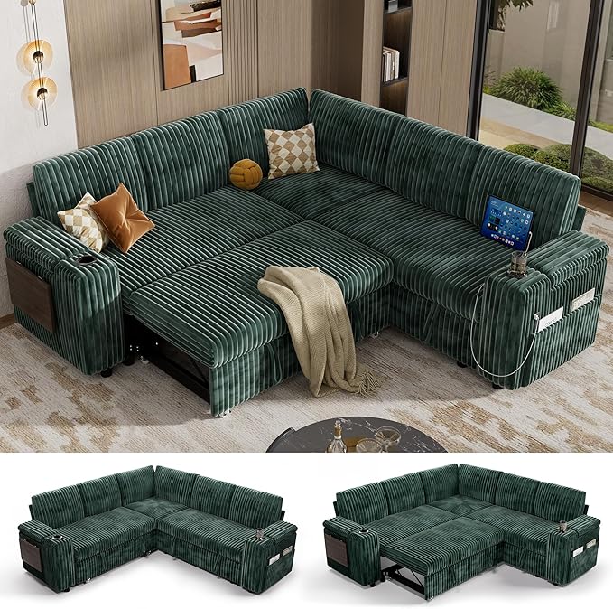 Vipbear 86" Modular Sectional Sleeper Sofa