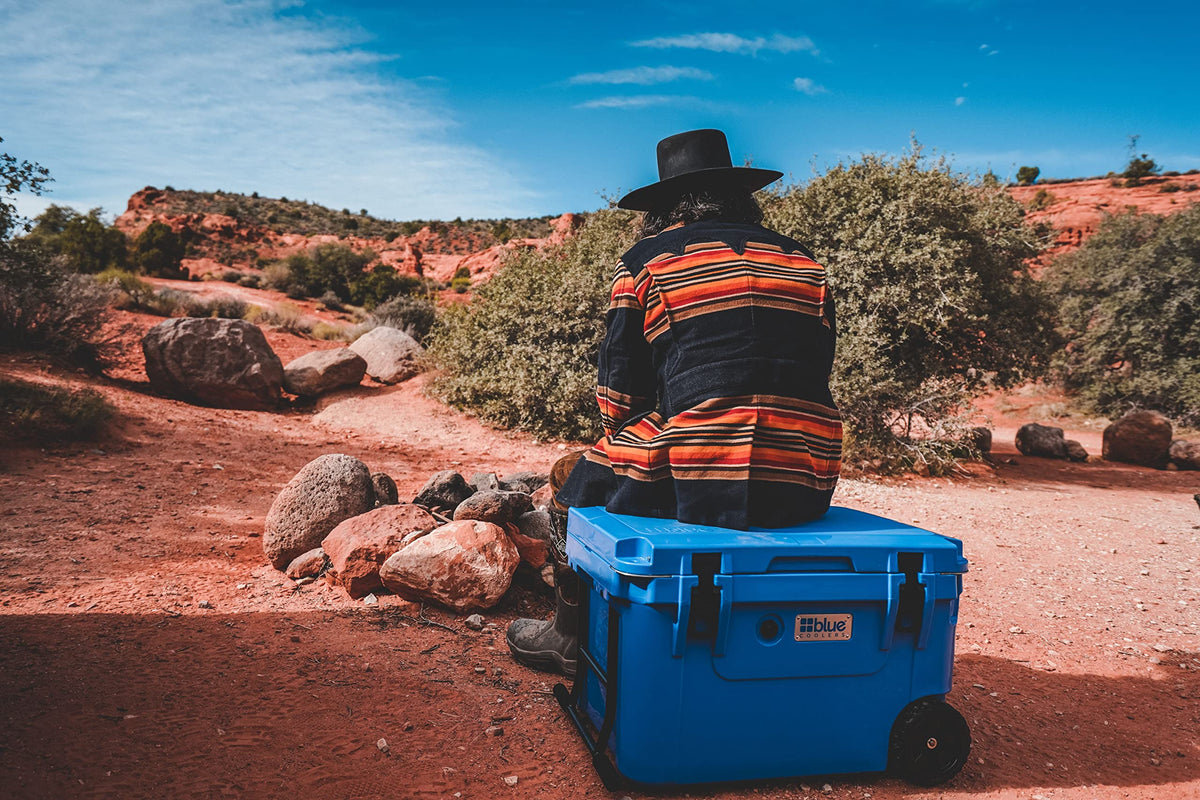 Blue Coolers Ice Vault – 60 Quart, Roto-Molded Ice Cooler with Wheels | Large Ice Chest Holds Ice up to 10 Days | Trademark Blue