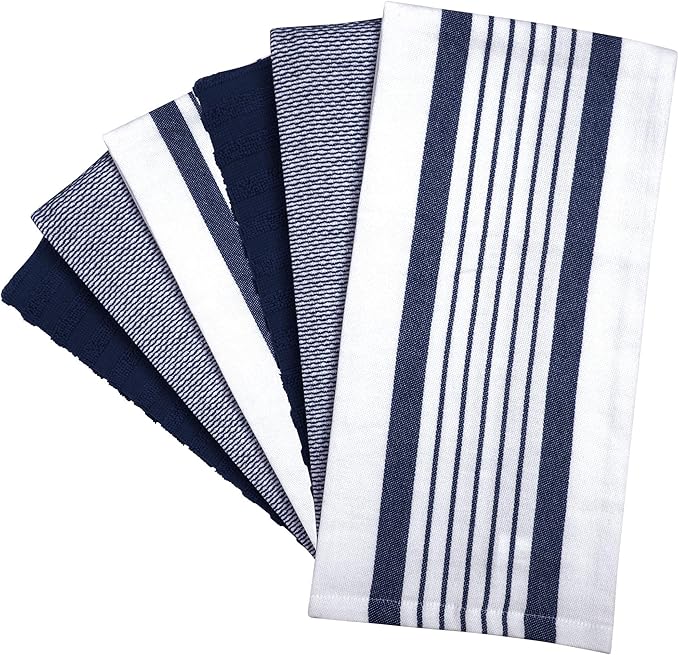 Premium Kitchen Towels | Large Cotton Dish Towels | Flat & Terry Highly
