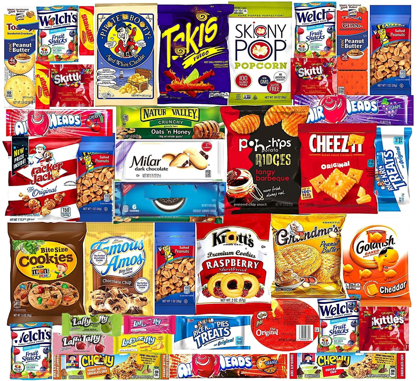 Ultimate Variety Sampler Care Package (40 Count) - Easter Treats Gift Basket Adults Kids Grandkids Guys Girls Women Men Boyfriend Birthday Cookies Chips College Student Office School