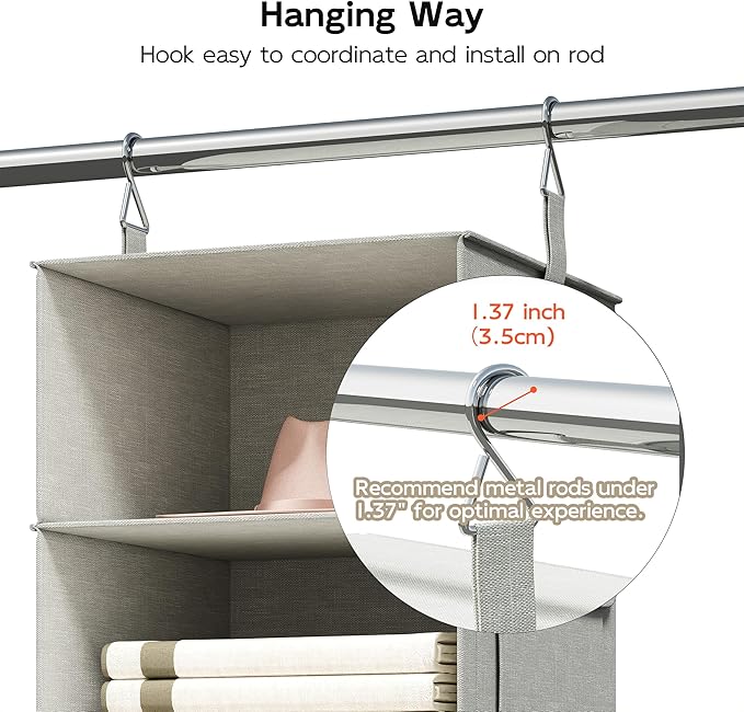 Vailando 6-Shelf Hanging Closet Organizer