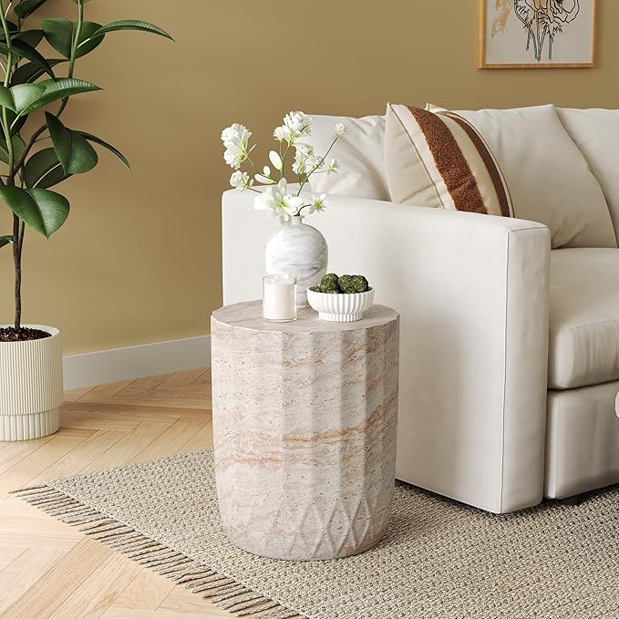 Christopher Knight Home Jayme 18.5" Indoor Outdoor Cylinder Accent Side Table