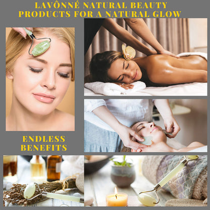 100% Authentic Jade Roller and Gua Sha Set for face I Derma Roller I Facial Tools I Real Guasha I Premium Quality I Mother's Day Gift for wife