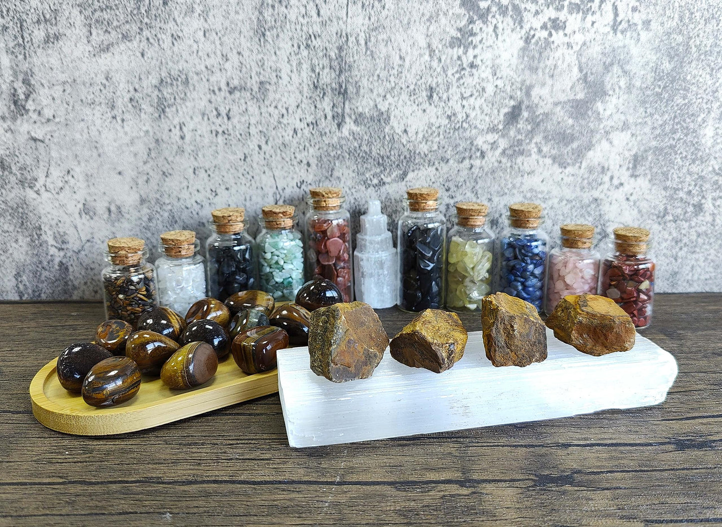 MAIBAOTA Tiger Eye Crystal Stones 1" Natural Raw Crystals Bulk Rough Gemstones Rocks for Tumbling Polishing Cutting Decorative Stone