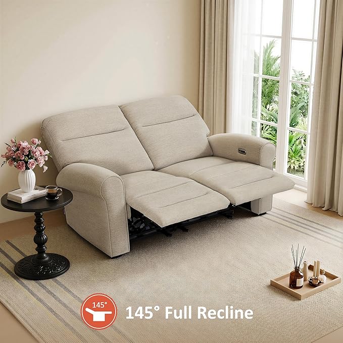 MCombo 64.6" Wall Hugger Power Loveseat Recliner Sofa