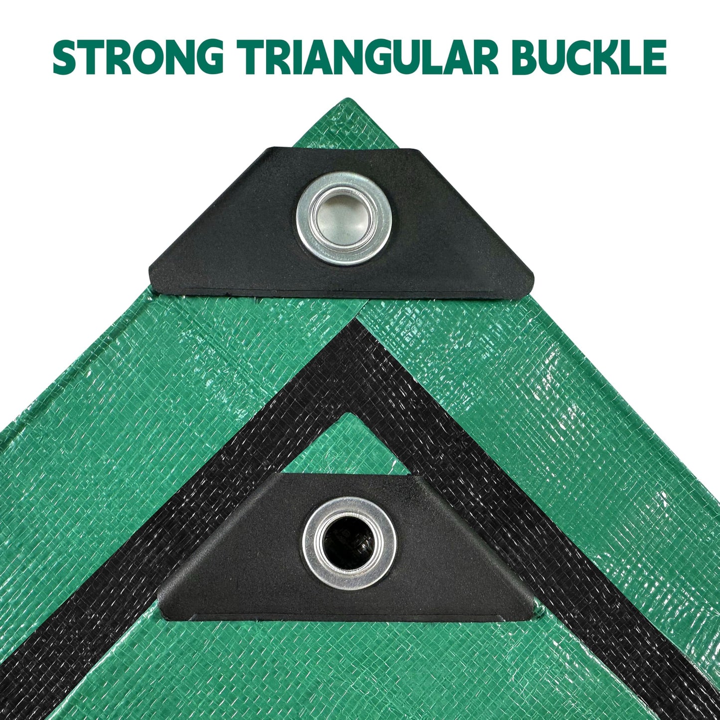 Tarp 30x50 ft Heavy Duty 100% Waterproof 10mil,UV Resistant,Durable Grommets and Reinforced Edges Green/Black Tarp for Camping, Swimming Pools,Car Coverage -by MVPNET