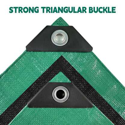 Tarp 30x50 ft Heavy Duty 100% Waterproof 10mil,UV Resistant,Durable Grommets and Reinforced Edges Green/Black Tarp for Camping, Swimming Pools,Car Coverage -by MVPNET