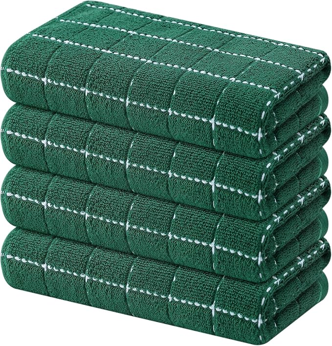 Mordimy 100% Cotton Terry Cloth Kitchen Towels, Super Soft and Absorbent Dish