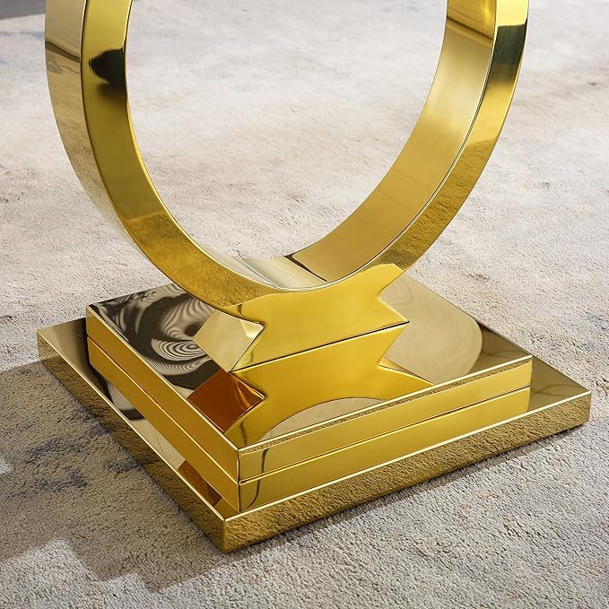 Henf Marble End Table Modern Black Faux Marble Sofa Side Table