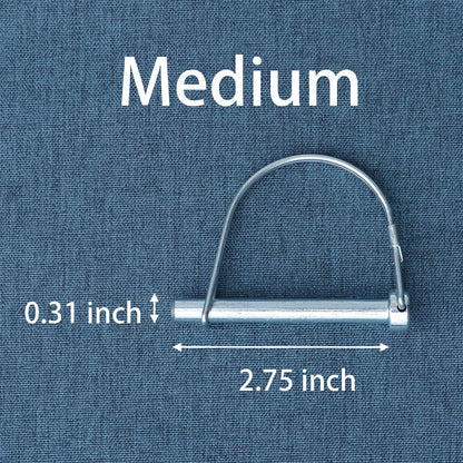 Trailer Coupler Pin, 2Pcs Tivnhuils Safety Coupler Pin Trailer Hitch Pin, Zinc Plated Carbon Steel Locking Pin Trailer Pin, 5/16" x 2.75", Medium