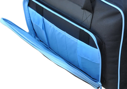 foolsGold Pro Thick Padded Sewing Machine Bag Carry Case - Black/Blue