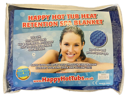 Happy Hot Tubs Quality 7ft x 7ft. Thermal Floating Spa Blanket Hot Tub Cover 400 Micron Bubble