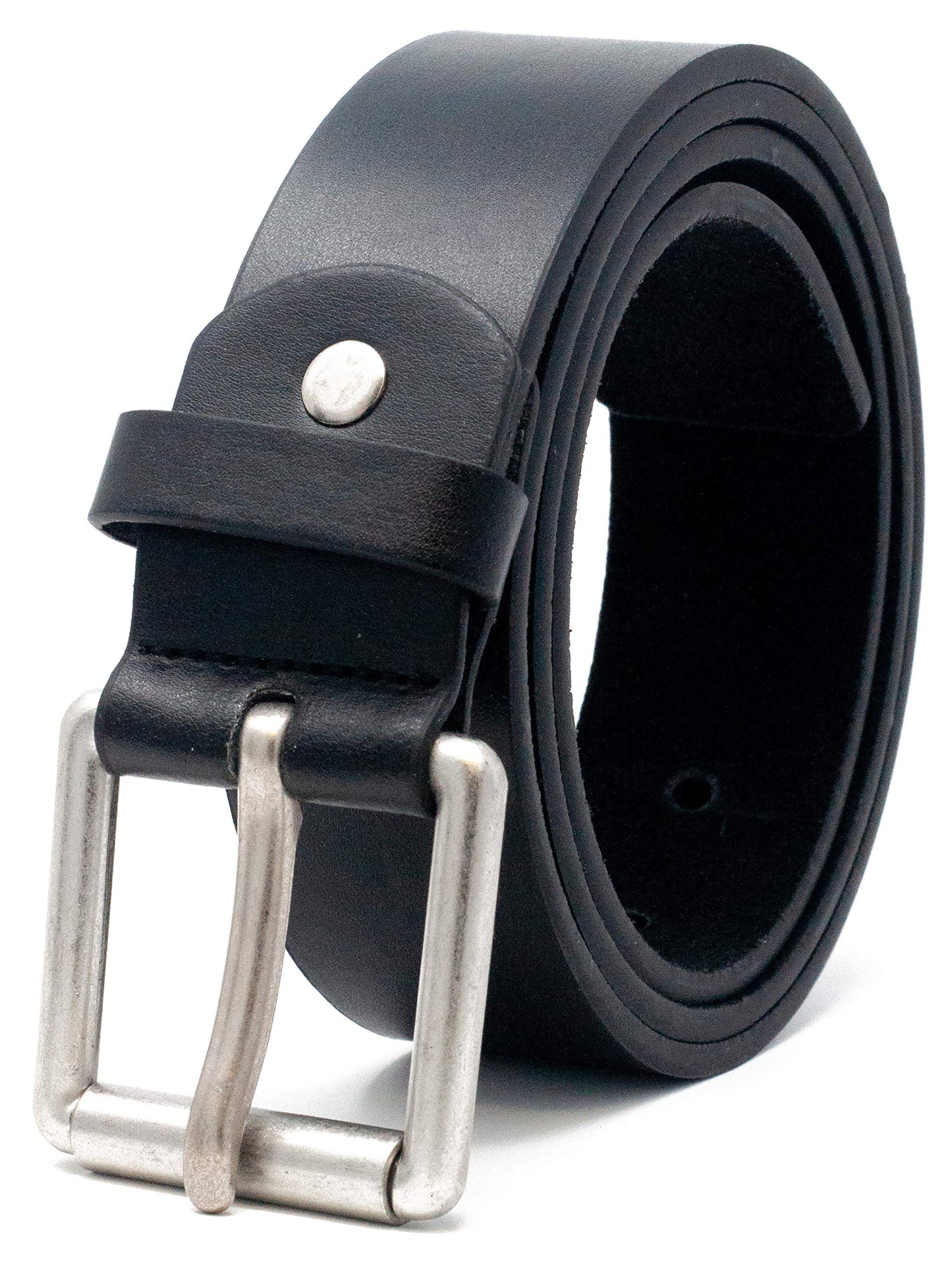 Ossi Mens 38mm Roller Buckle Jeans Belt - Black 3XL (48" - 52")
