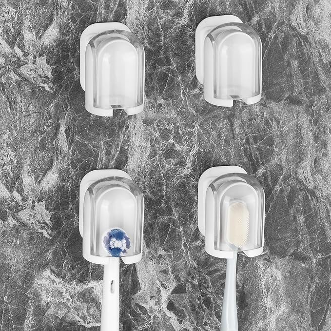 4Pack Toothbrush Holder Wall Mounted