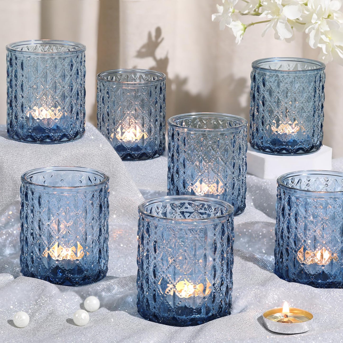 8Pcs Large Votive Candle Holders