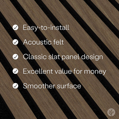 Bark & Bole Oak Acoustic Panels – 3D Textured Wood Veneer Wall and Ceiling Panels | Decorative Sound-Absorbing Solution for Homes, Offices, and Studios | H94.5” x W12.6” | Veneer, MDF, Felt