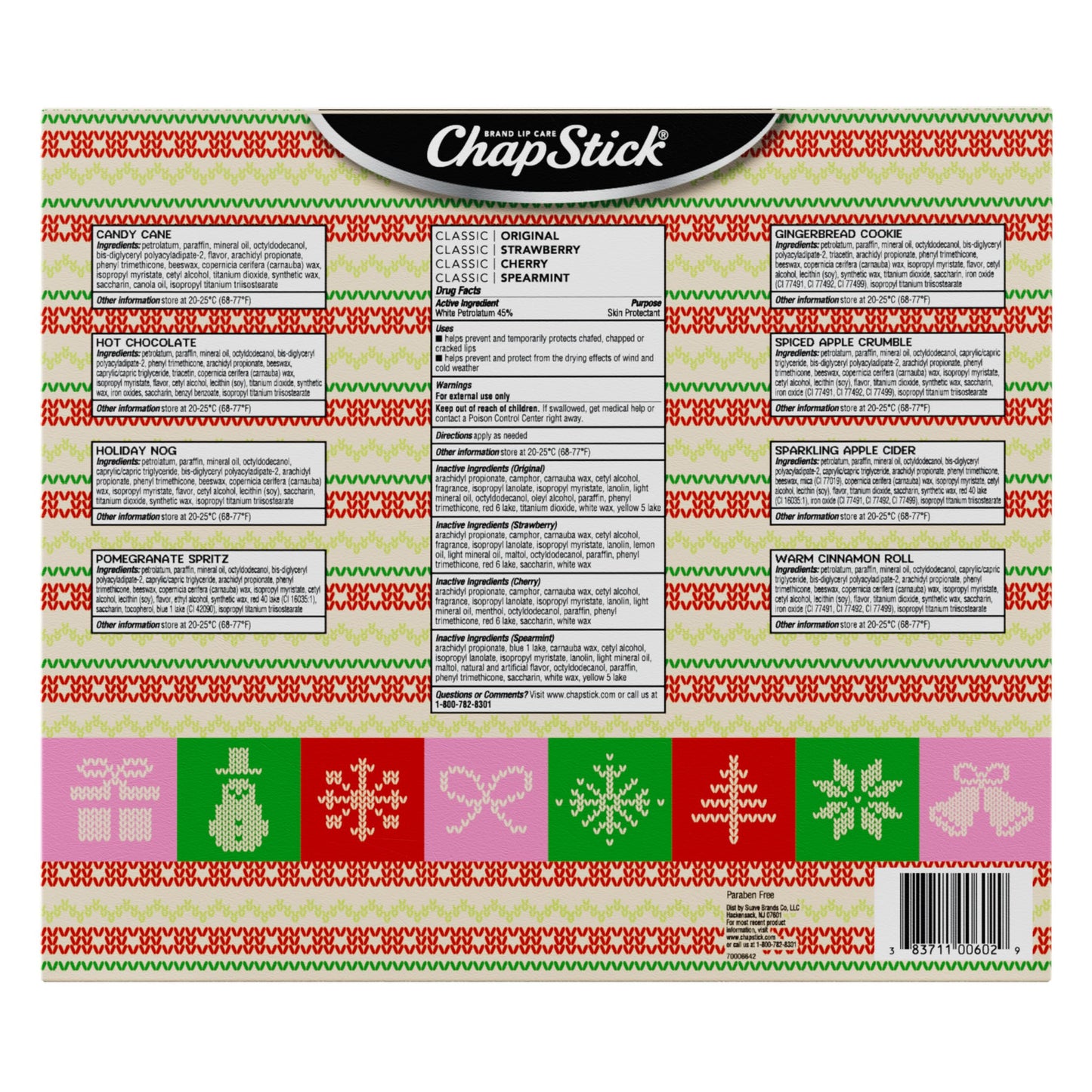 ChapStick Advent Calendar 2025 – Cozy Countdown to Christmas, Variety 12-Pack Lip Balm Gift Set, Holiday Gifts for Women, Men, Teens, Coworkers, Grandpa & Grandma Gifts, 0.15 Oz Ea