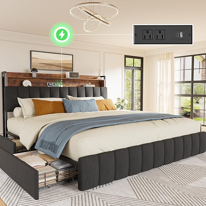 PRAISUN Bed Frame King Size
