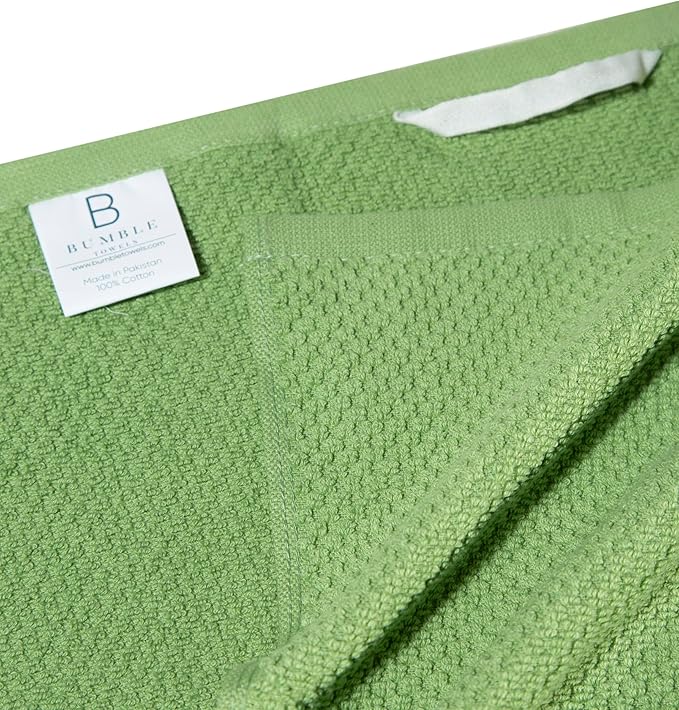 Premium Kitchen Towels | Large Cotton Kitchen Hand Towels | Popcorn Striped