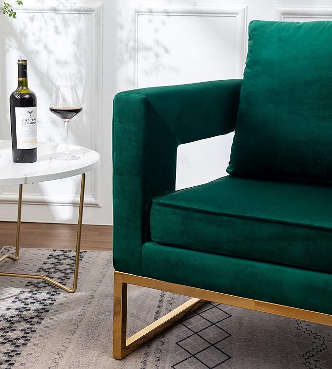 Roundhill Furniture Lenola Upholstered Accent Arm Chair