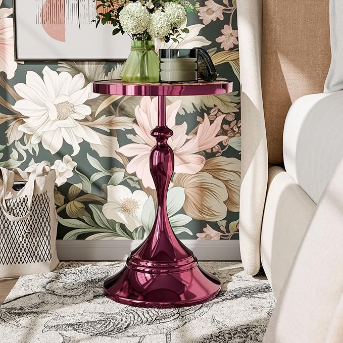 Homes: Inside + Out Halric Modern 24" Tall Round End Table