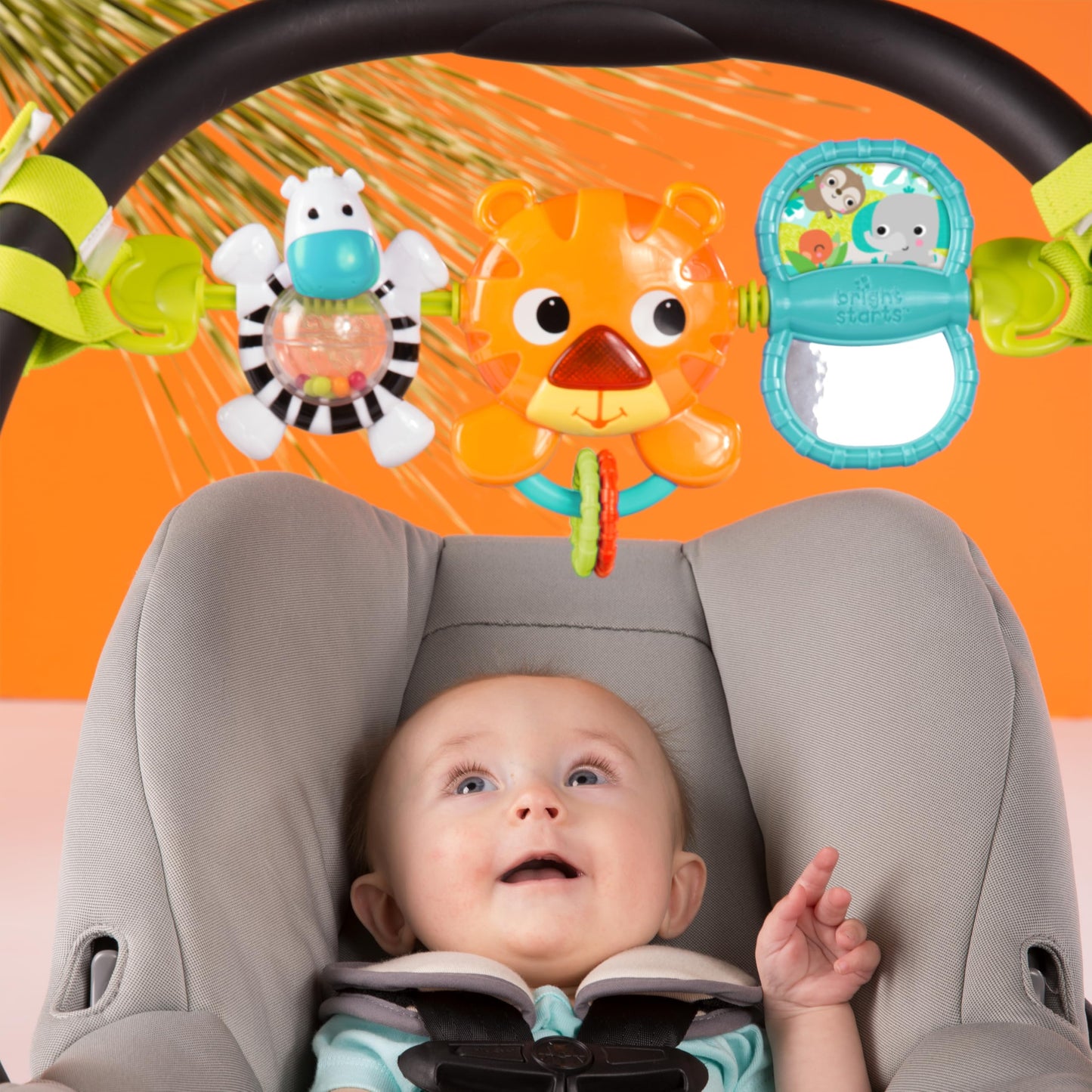 Bright Starts Take Along Toy Bar for Baby Car Seats/Carriers