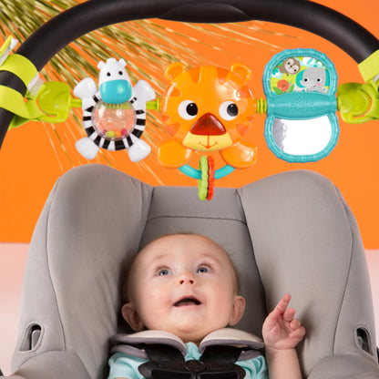 Bright Starts Take Along Toy Bar for Baby Car Seats/Carriers