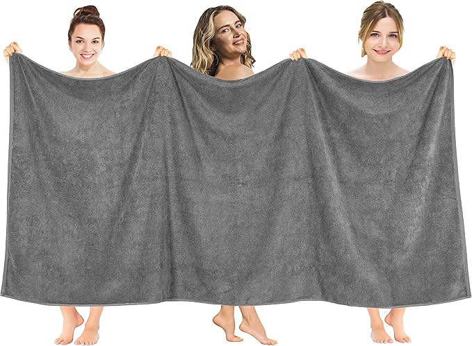 American Soft Linen 100% Cotton 600 GSM Turkish 40x80 Oversized Bath Towel Sheet