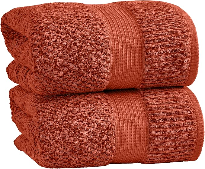 NY Loft 100% Cotton 2 Pack Bath Sheet Towel Set | Extra Large Oversize Bath