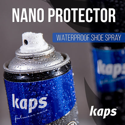 KAPS Nano Protector Waterproofing Spray for Suede, Leather, Nubuck, Textiles and TEX Materials, Moisture and Dirt Repellent - New Fast Drying Formula