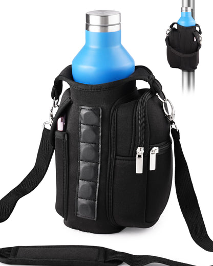 Gym Carrier, Magnetic Gym Pouch, Tumbler Carrier with Strap Phone Pockets, Fitness Portable Crossbody Bag with 6 Built-in Magnets, Gym Carrier with strap, Magnetic bag holder for Running Traval Sports