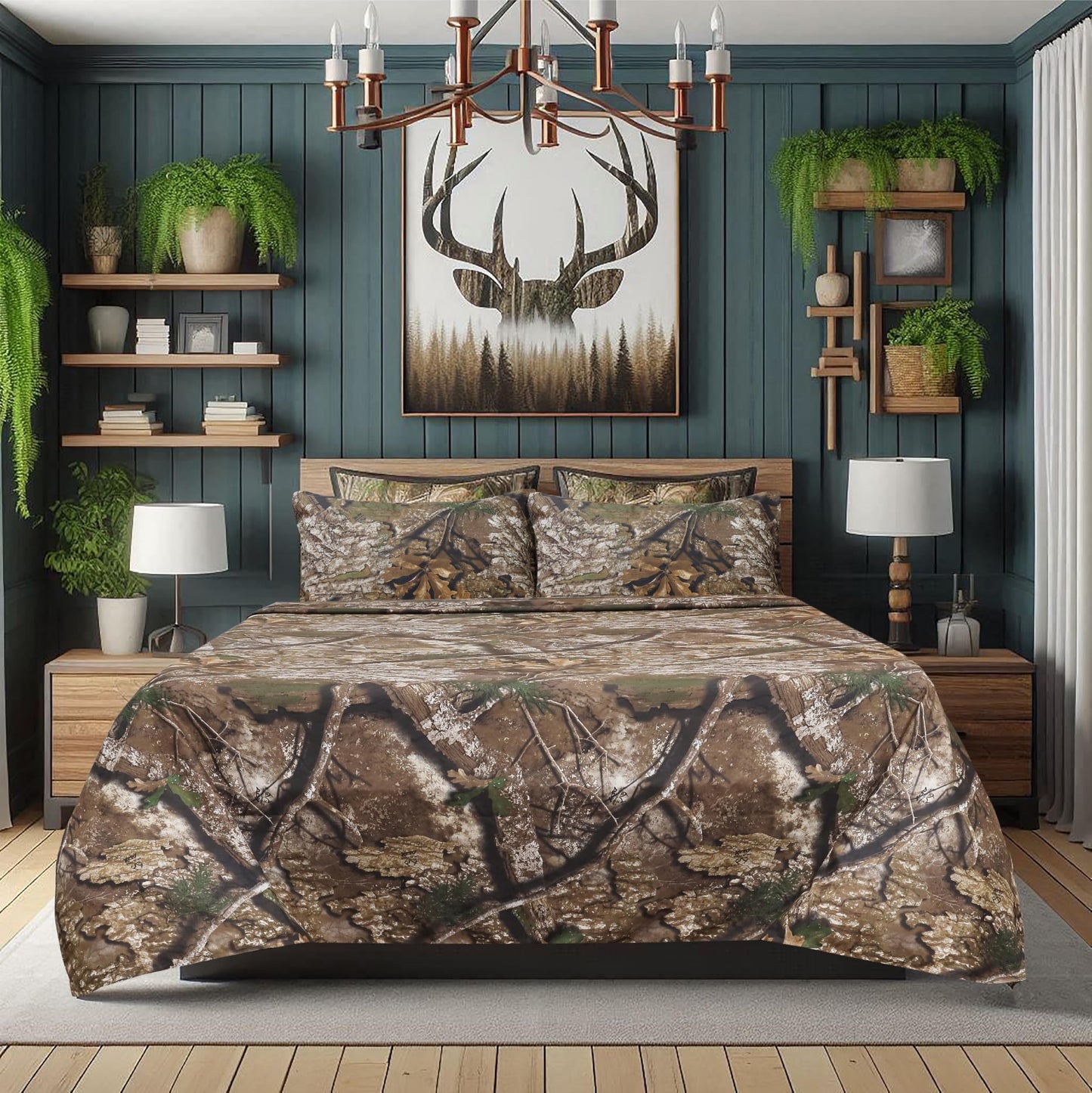 VISI-ONE RealTree APX Twin Camo 3 Piece Microfiber Sheet Set – Unisex Bedding for Kids, Toddlers & Teens, Perfect for Little Hunter, Outdoor Explorer & Nature Lover Bedrooms with Adventure-Ready Style
