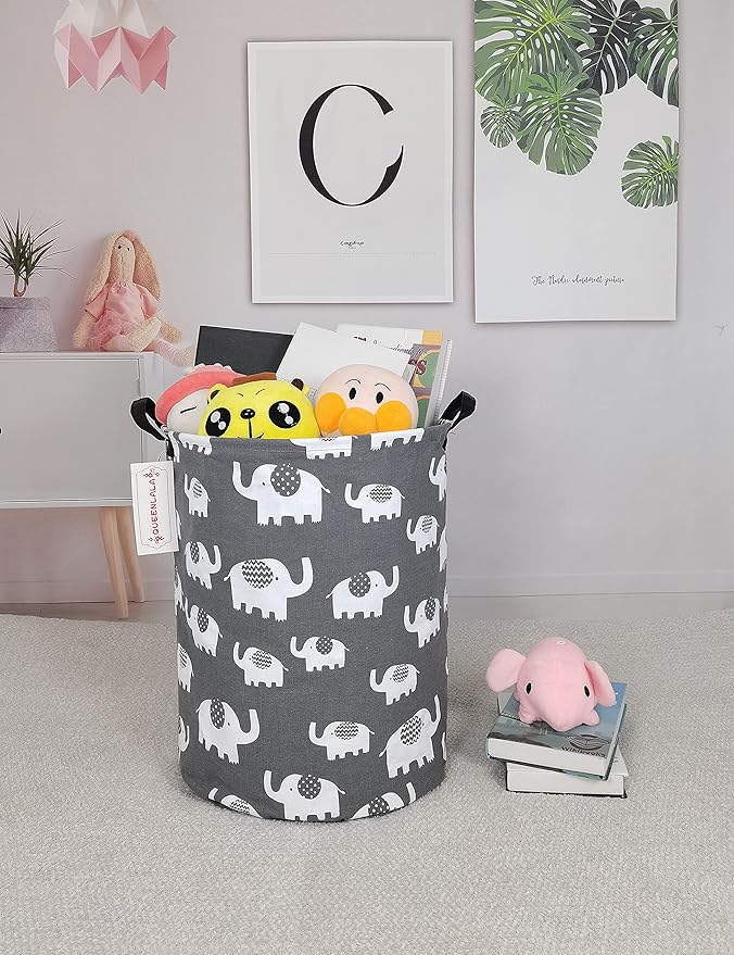 QUEENLALA Large Storage Basket, Laundry Hamper/Bathroom/Home Decor/Collapsible