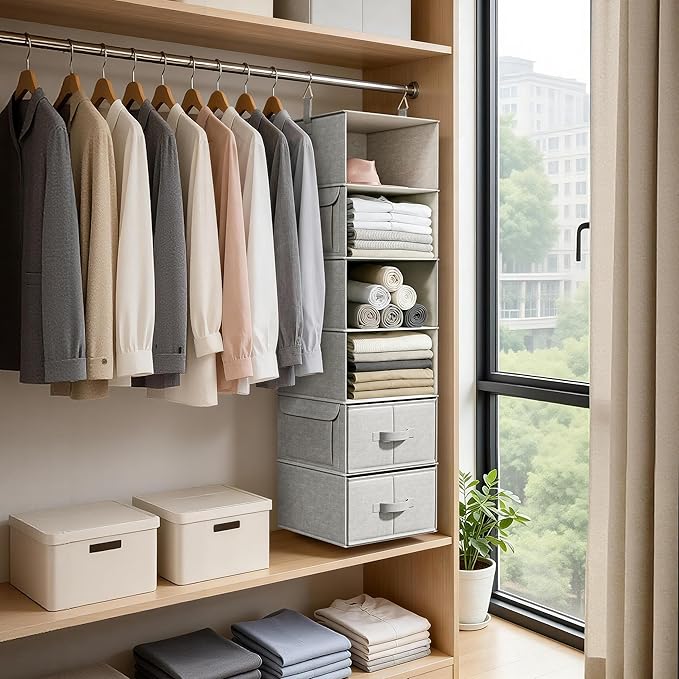6-Shelf Hanging Closet Organizer