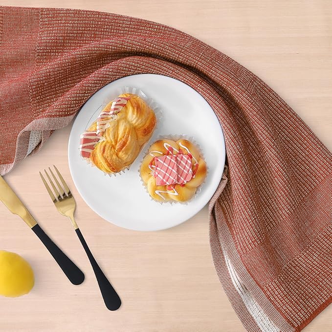Homaxy Premium Kitchen Towels, Large Cotton Kitchen Hand Towels, Flat and Terry