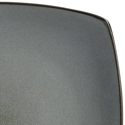 Gibson Elite Soho Lounge Square Reactive Glaze Stoneware Dinnerware Set, Service for 4 (16pc), Eclipse