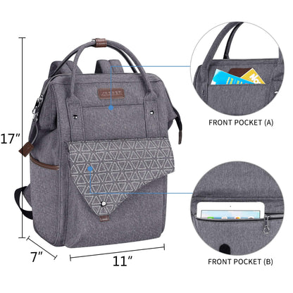 KROSER Laptop Backpack 15.6 Inch Stylish Computer Backpack with USB Charging Port Water-repellent College Daypack Travel Business Work Bag for Women/Men