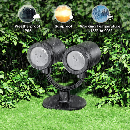2025 MuliVid Christmas Projector Lights Outdoor, Double Head Snowfall LED Lights Waterproof, Outdoor Christmas Snowflake Projector Light for Xmas Holiday Party, Patio, Garden Decoration