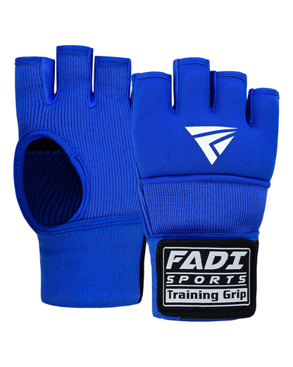 FADI Sports Unisex Gel Boxing Hand Wraps Inner Gloves – Quick Wraps with Wrist Support for MMA, Muay Thai, Kickboxing & Martial Arts Training (Blue, Large)