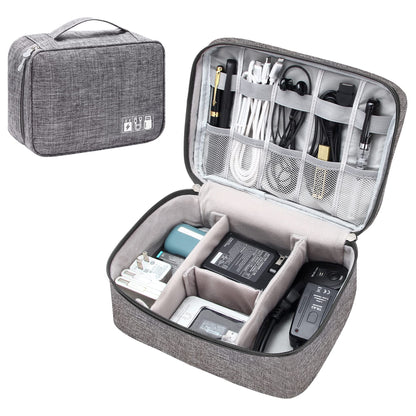 Electronics Organizer Travel Universal Cable Organizer Bag Waterproof Electronics Accessories Storage Cases for Cable, Charger, Phone, USB, SD Card, Hard Drives, Power Bank, Cords