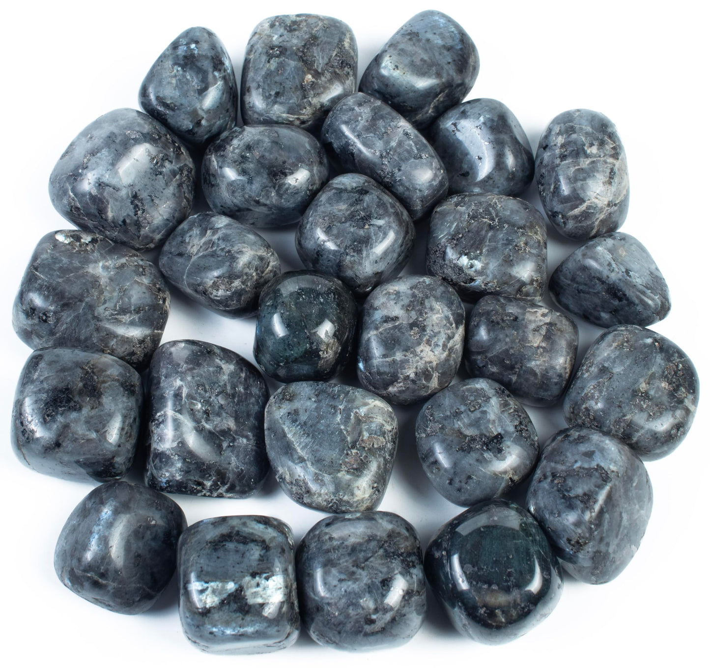 Crocon® 1LB Larvikite Tumbled Stones and Crystals bulk 2000+ Carats Natural Crystal Kit for Reiki Healing Crystal Polished, Tumble Stones, Chakra Balancing, Reiki Gift, Home Decor Size : 2025 mm"