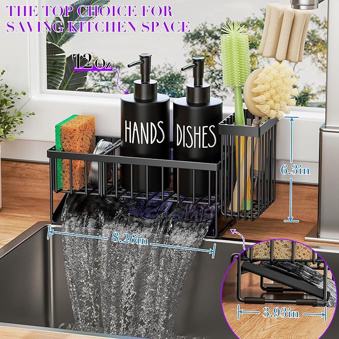 MASADI Kitchen Dish Soap Dispenser Set