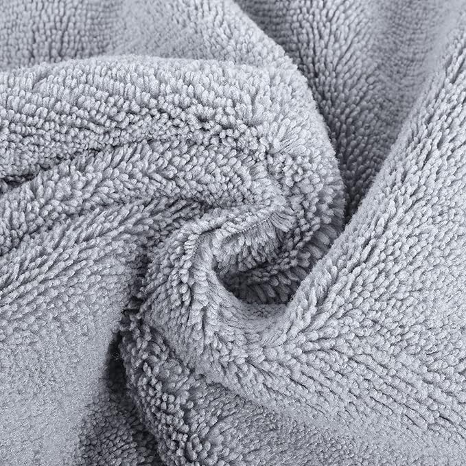 POLYTE Premium Lint Free Microfiber Washcloth Face Towel, 13 x 13 in